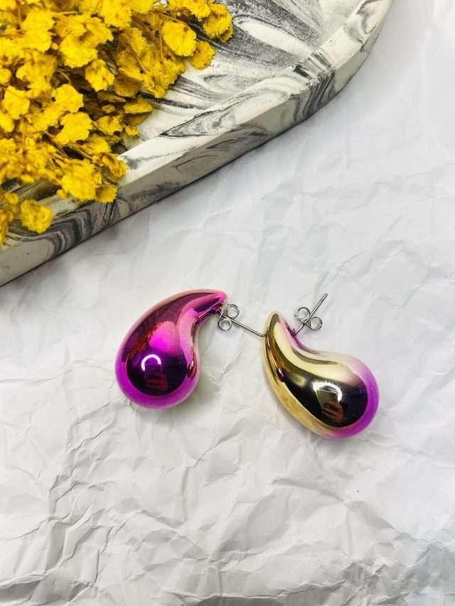 HAILEY DROP EARRINGS DUAL SHADE - Image 2