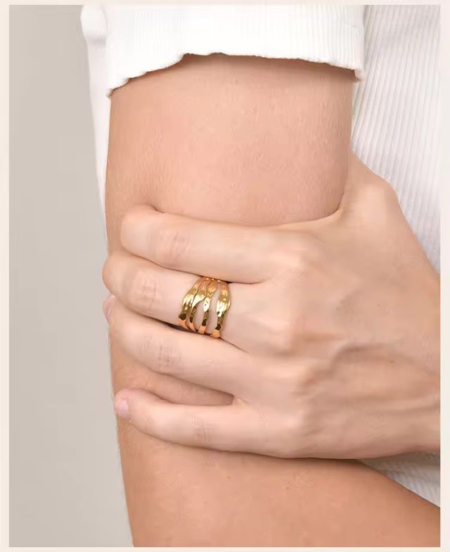 Irregular Multi-layer Adjustable Ring - Image 4