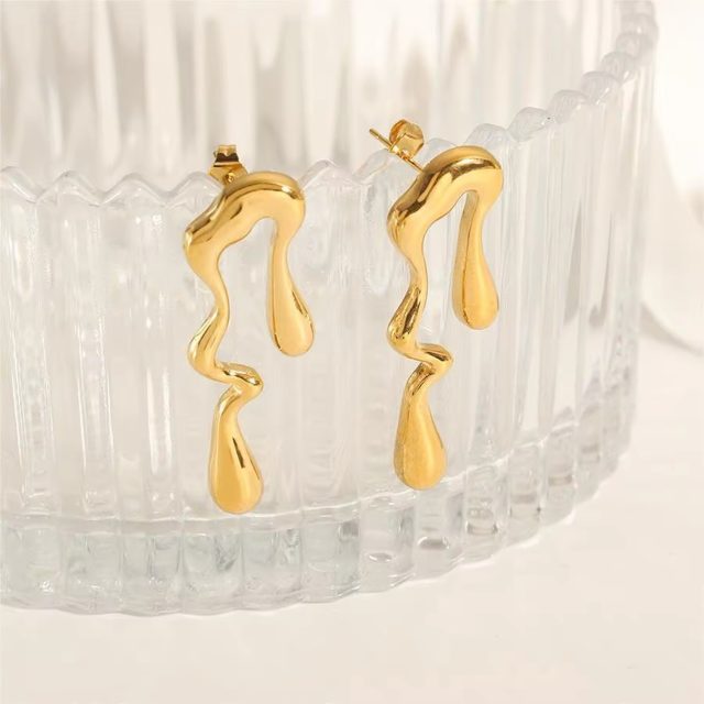Irregular Water Drops Earrings - Image 3